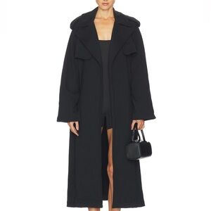 NWT SKIMS Oversized Boyfriend Black Trench Coat